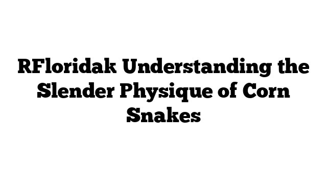 Understanding the Slender Physique of Corn Snakes - WaterSnake.Net